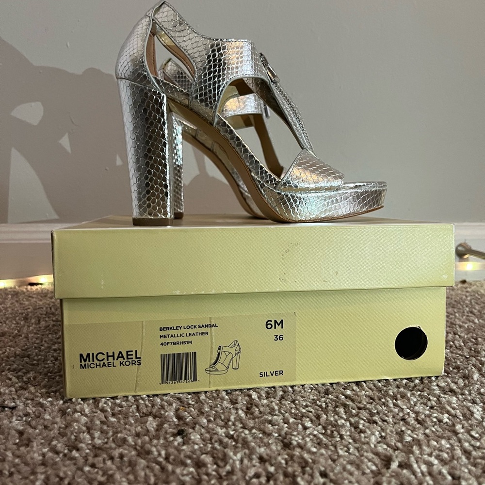 Michael Kors Metallic Silver Heels